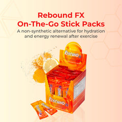 Youngevity Rebound FX Citrus Punch stick-pack close-up highlighting portability.