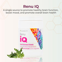 Youngevity Renu iQ bottle side view showing a compact container for on-the-go use.