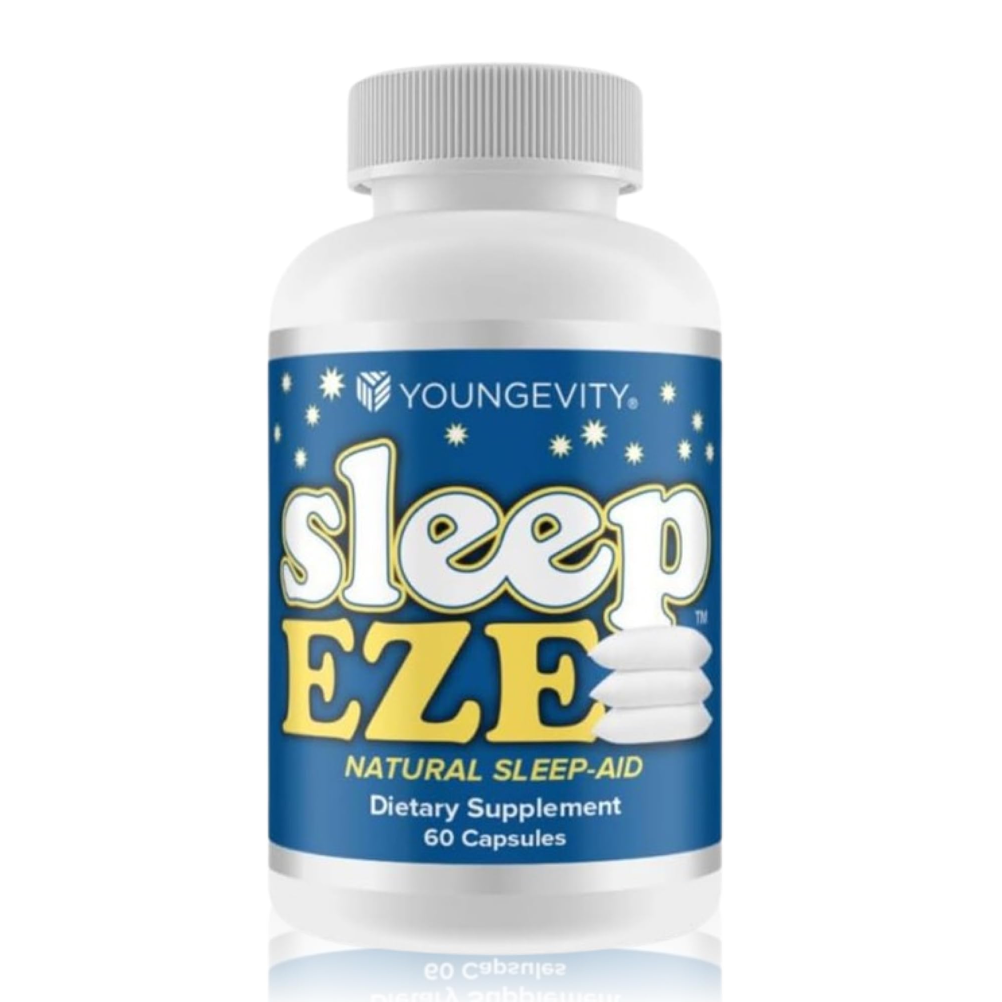 Youngevity Sleep Eze bottle with capsules supports natural relaxation for restful nights