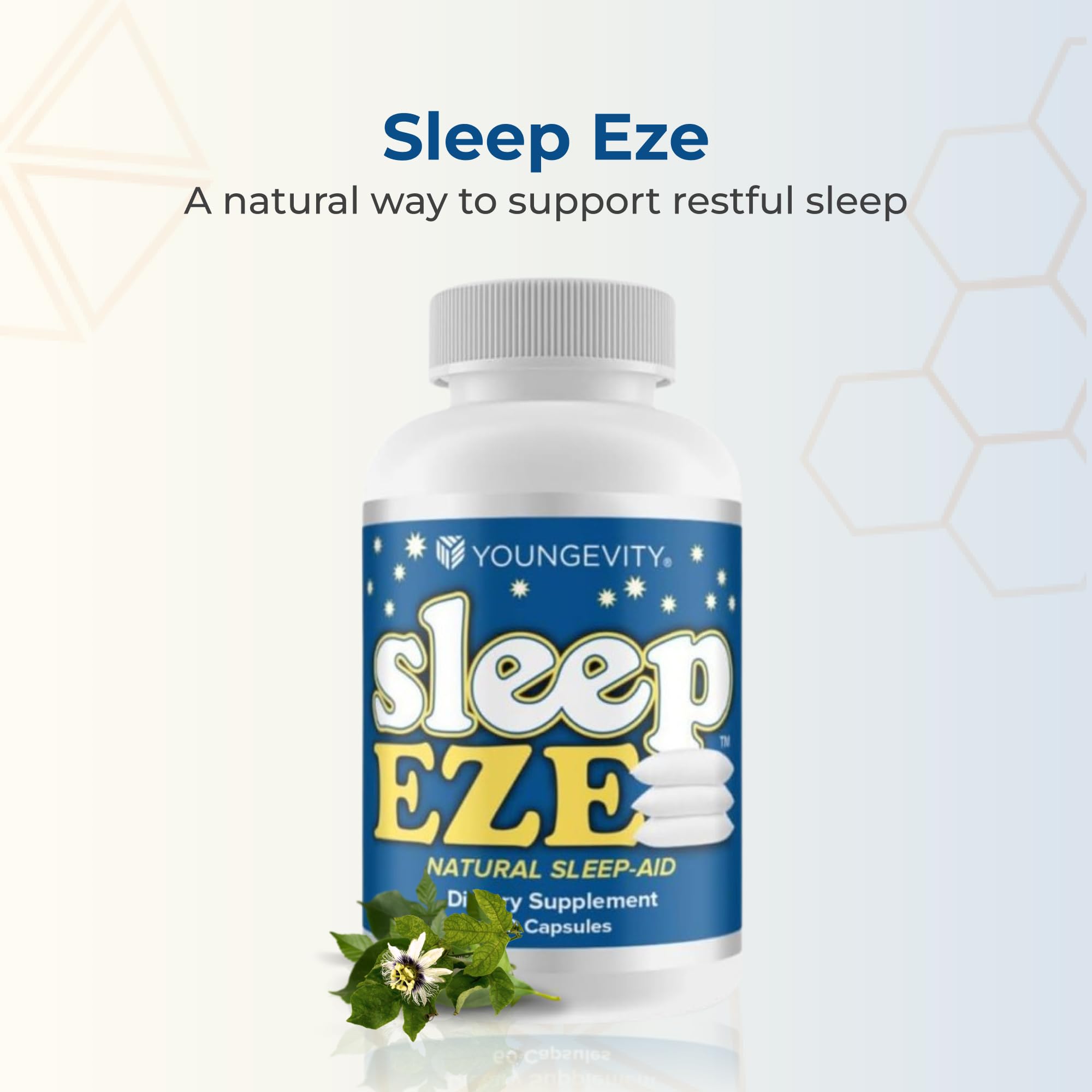 Youngevity Sleep Eze label closeup showing herbal formula and dosage information
