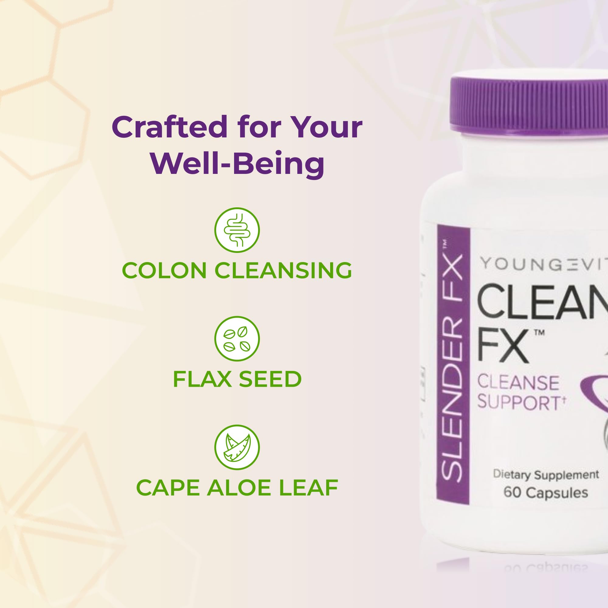Youngevity Slender Fx packaging box conveys trust and everyday wellness routine.