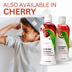 Child enjoying Youngevity Strawberry Kiwi-Mins flavor