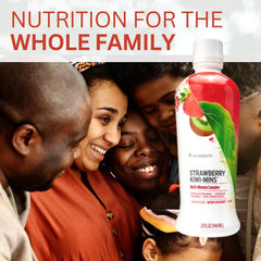 Liquid pour of Youngevity Strawberry Kiwi-Mins for easy dosing