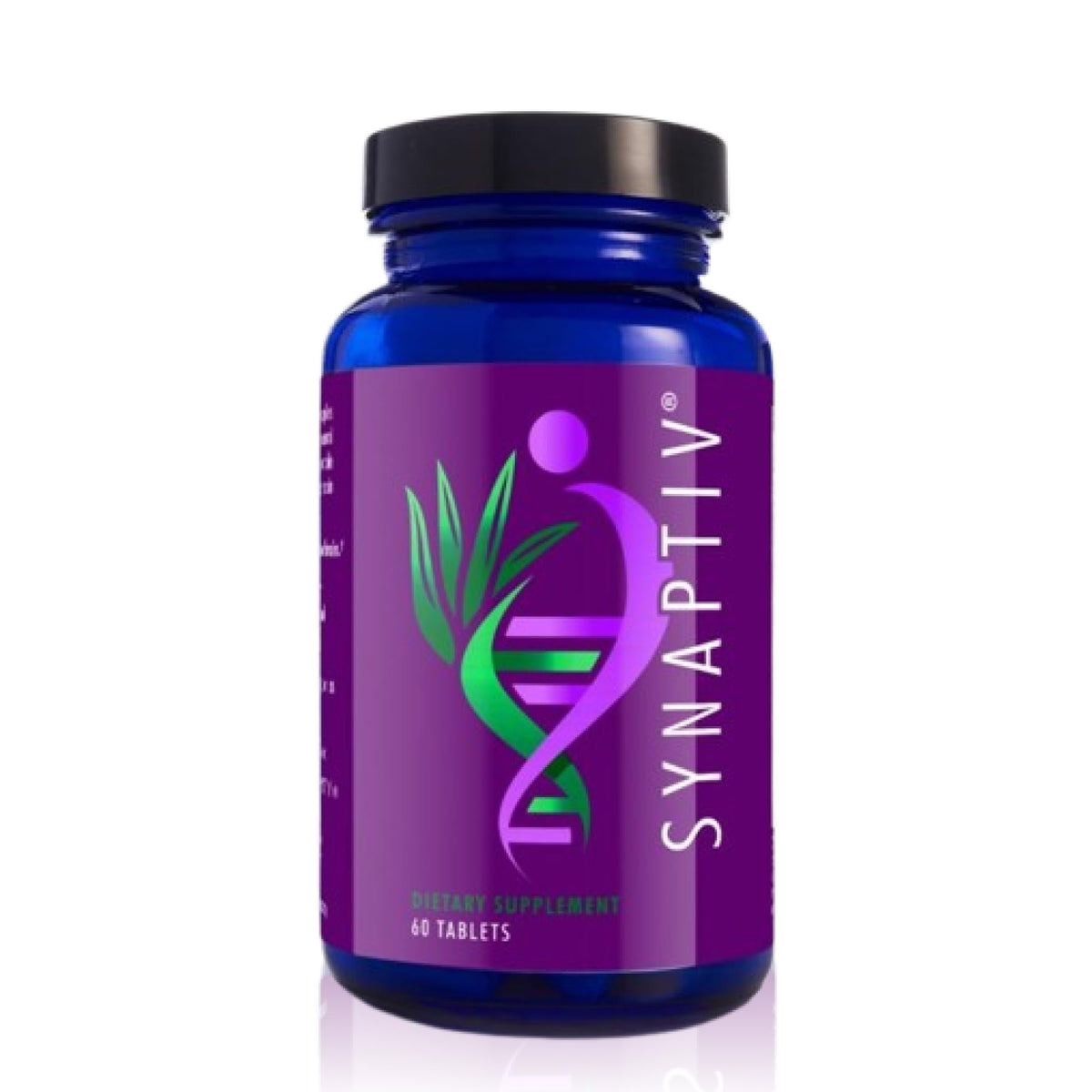 Youngevity Synaptiv brain support bottle front with 60 tablets for daily cognitive health.