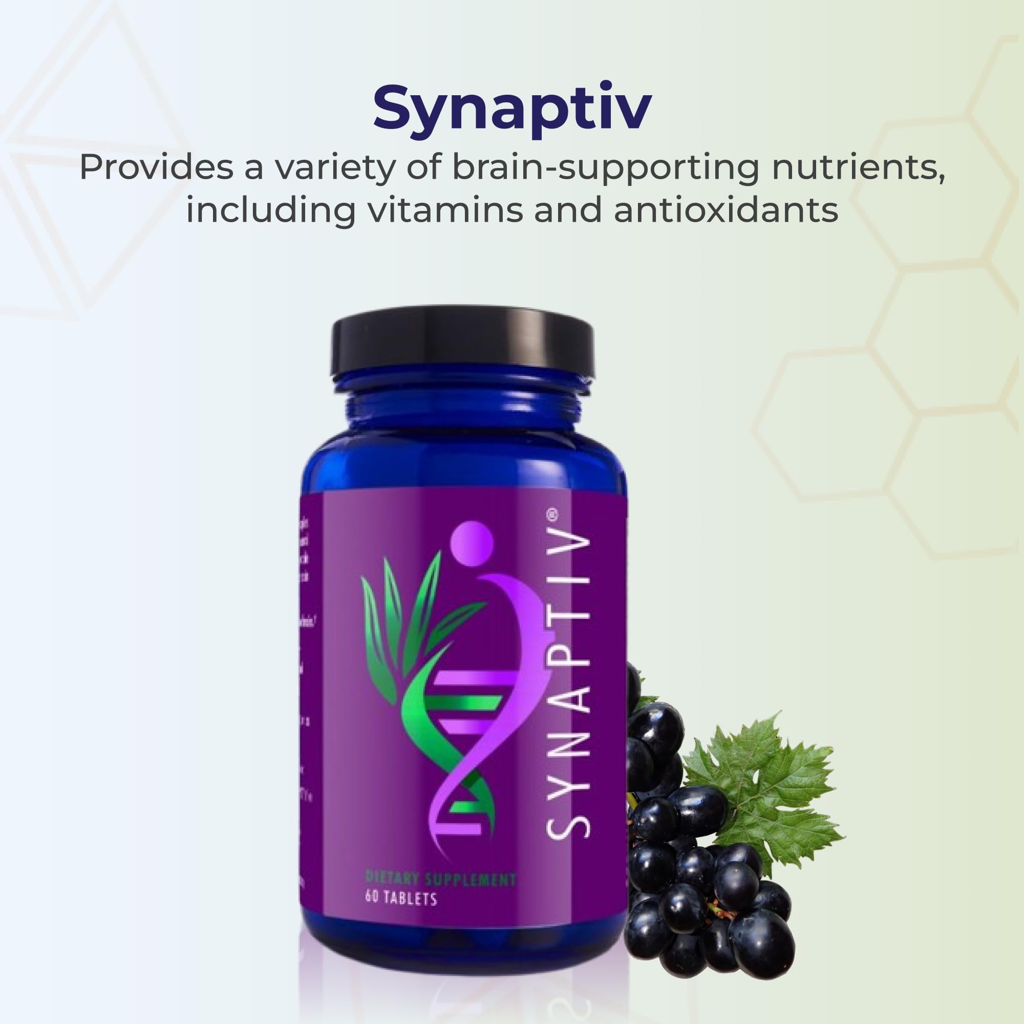 Youngevity Synaptiv capsules closeup highlighting easy-to-swallow tablets for daily use.