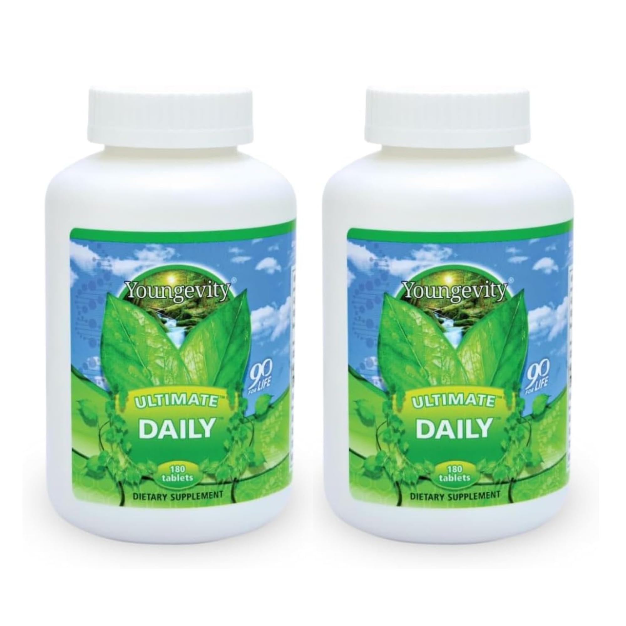 Youngevity Ultimate Daily Capsules bottle on the counter for daily nutrition.