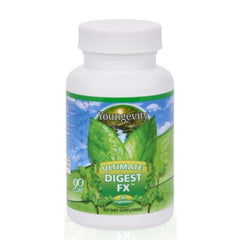 Youngevity Ultimate Digest FX bottle on shelf suggesting daily digestive support