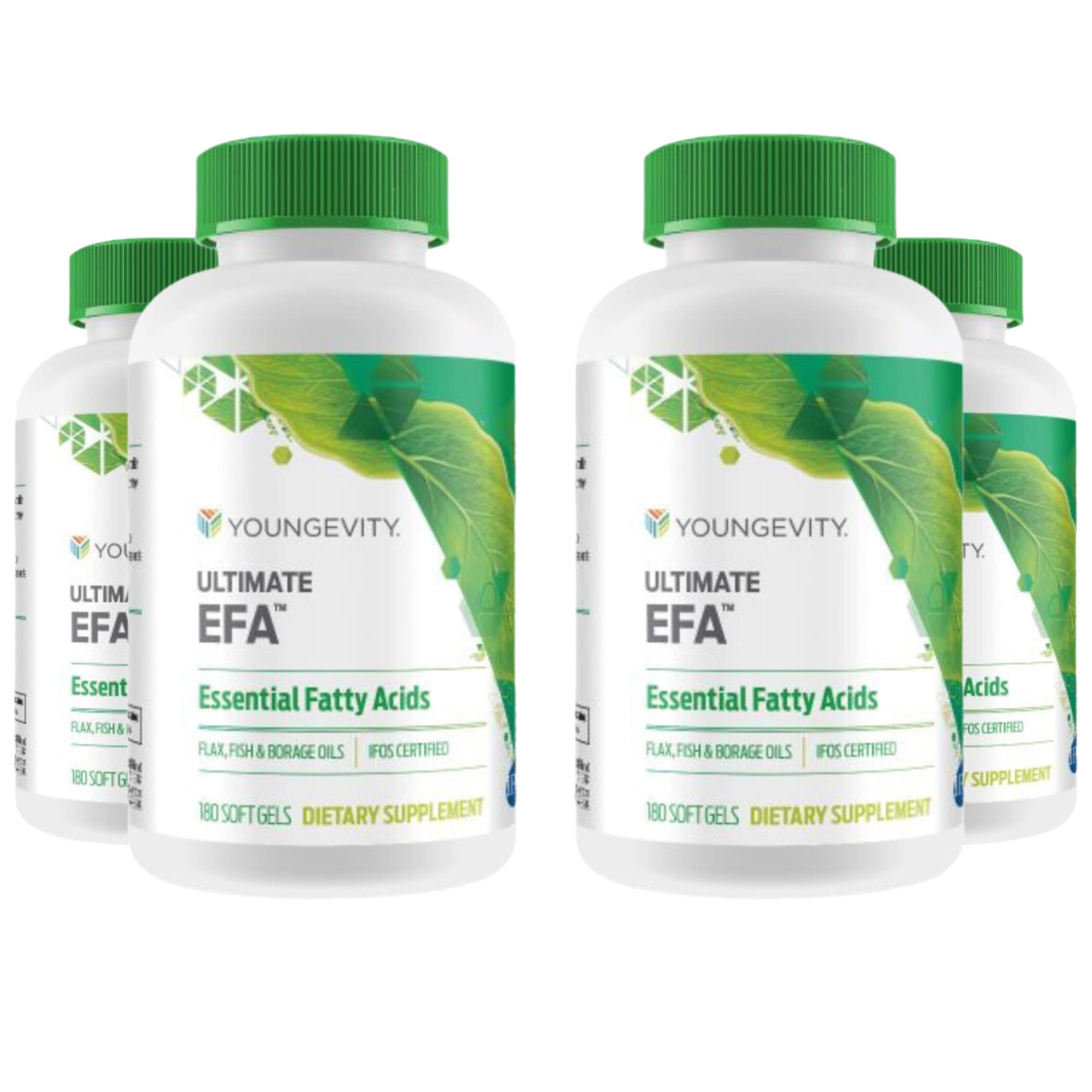 Youngevity Ultimate EFA softgel closeup, easy-to-swallow capsules for daily support.