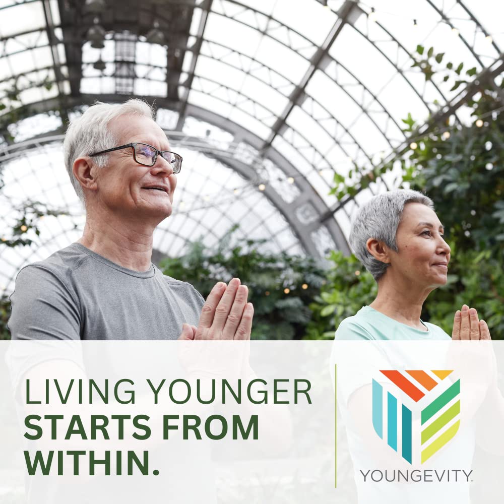 Youngevity Ultimate Flora FX daily-use scene with a glass of water.