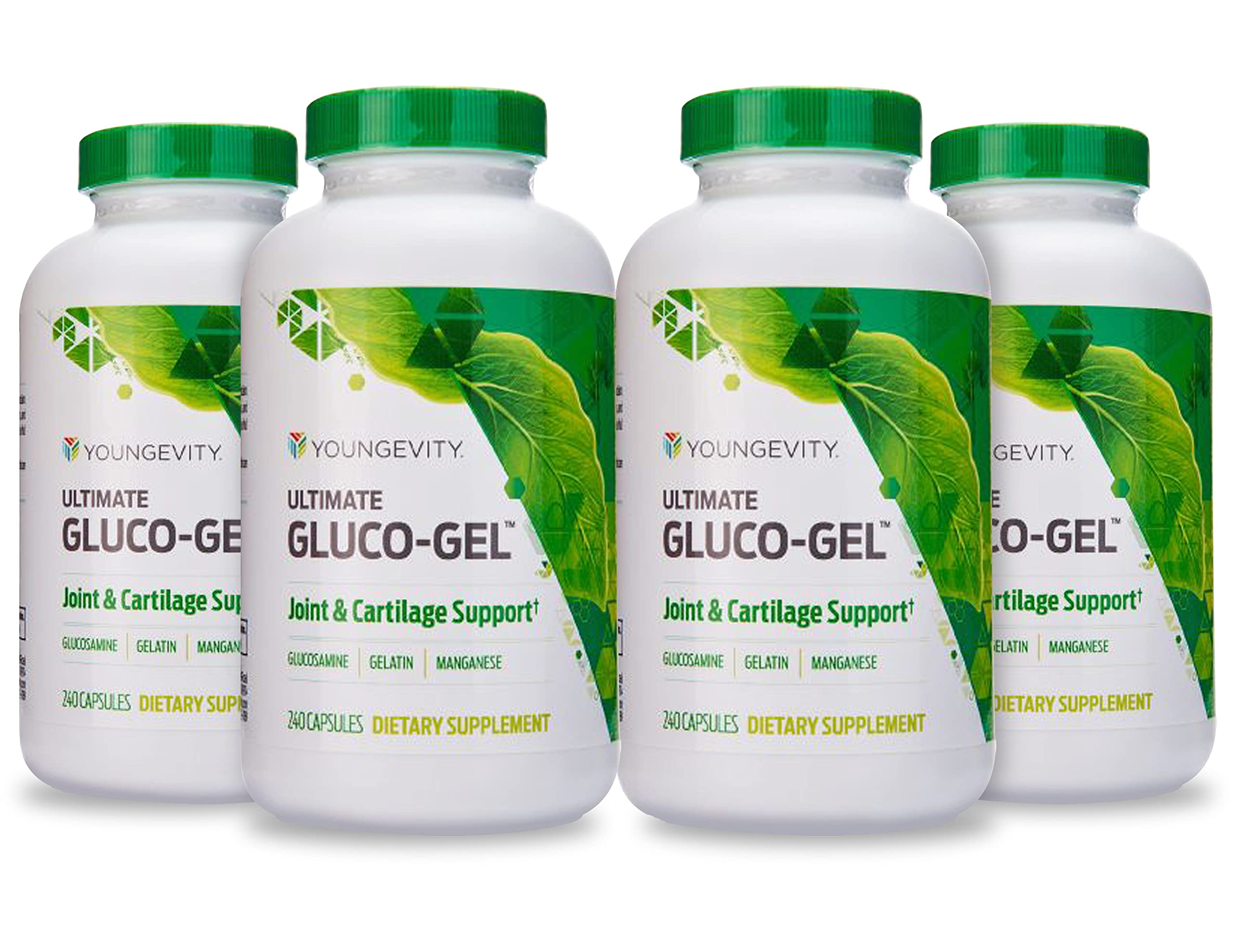 Youngevity Ultimate Gluco-Gel bottle front signaling joint support for daily activity