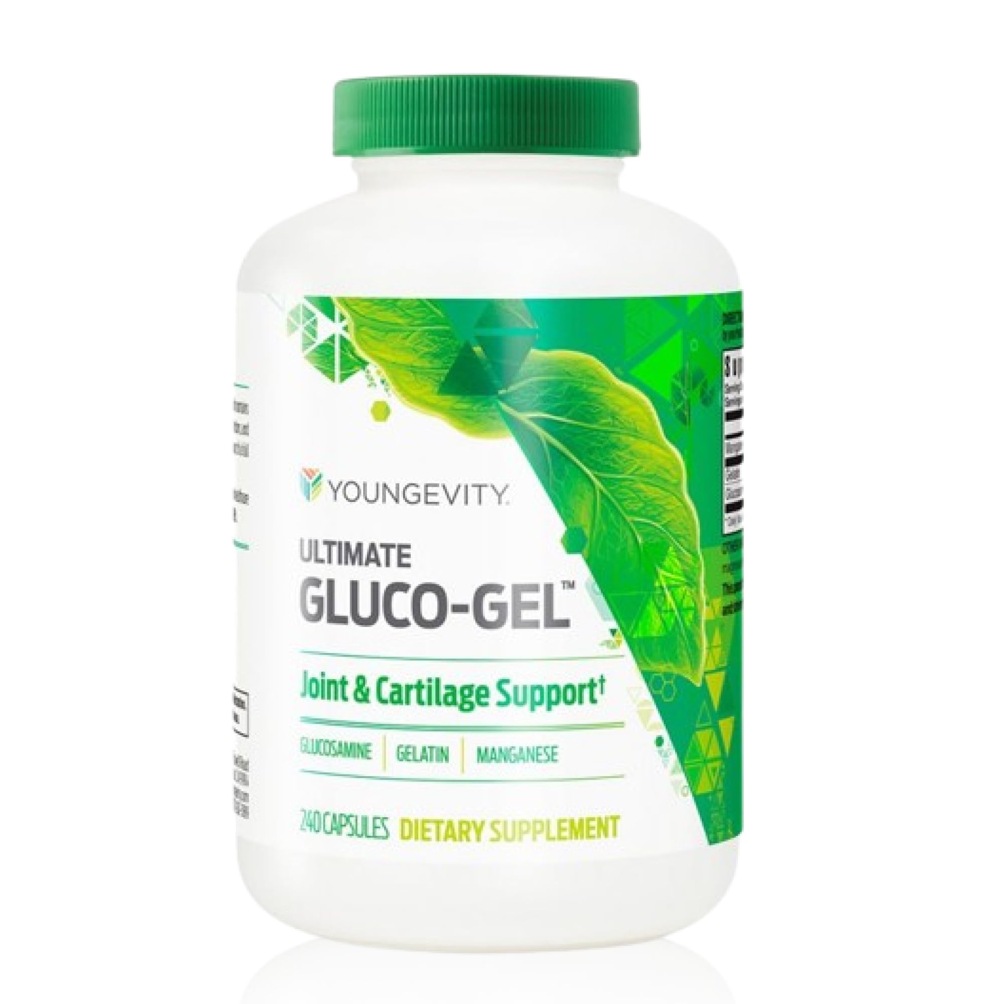 Youngevity Ultimate Gluco Gel bottle with capsules for joint health.