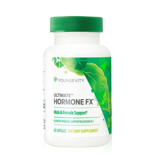 Youngevity Ultimate Hormone FX bottle front promotes daily wellness balance.