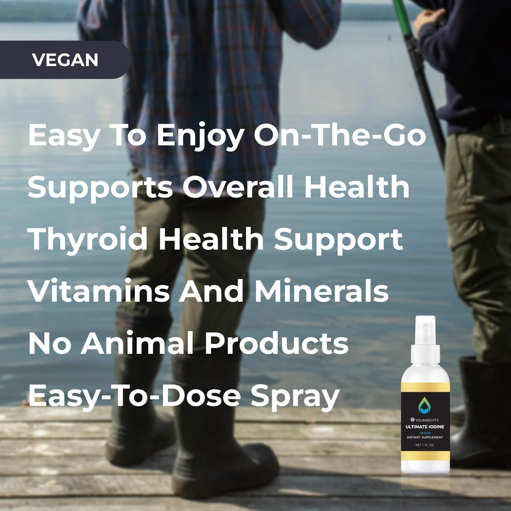 Ingredient list with iodine, B12, zinc, selenium and copper from Youngevity Ultimate Iodine.