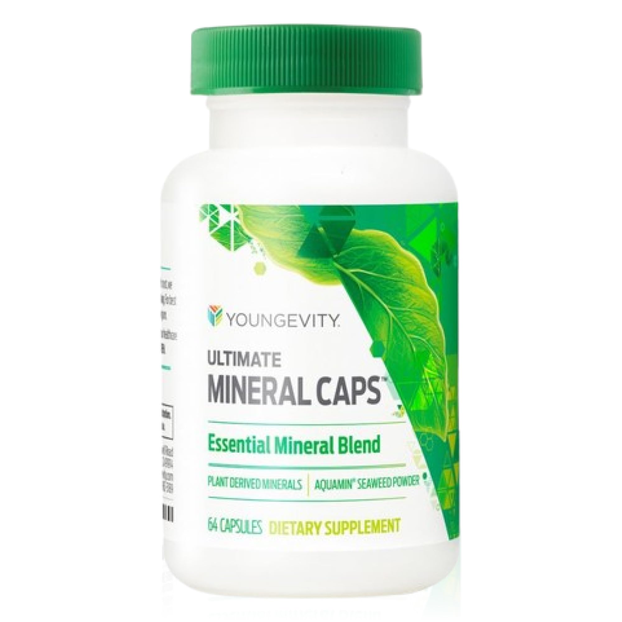 Youngevity Ultimate Mineral Caps bottle label showing minerals for daily support