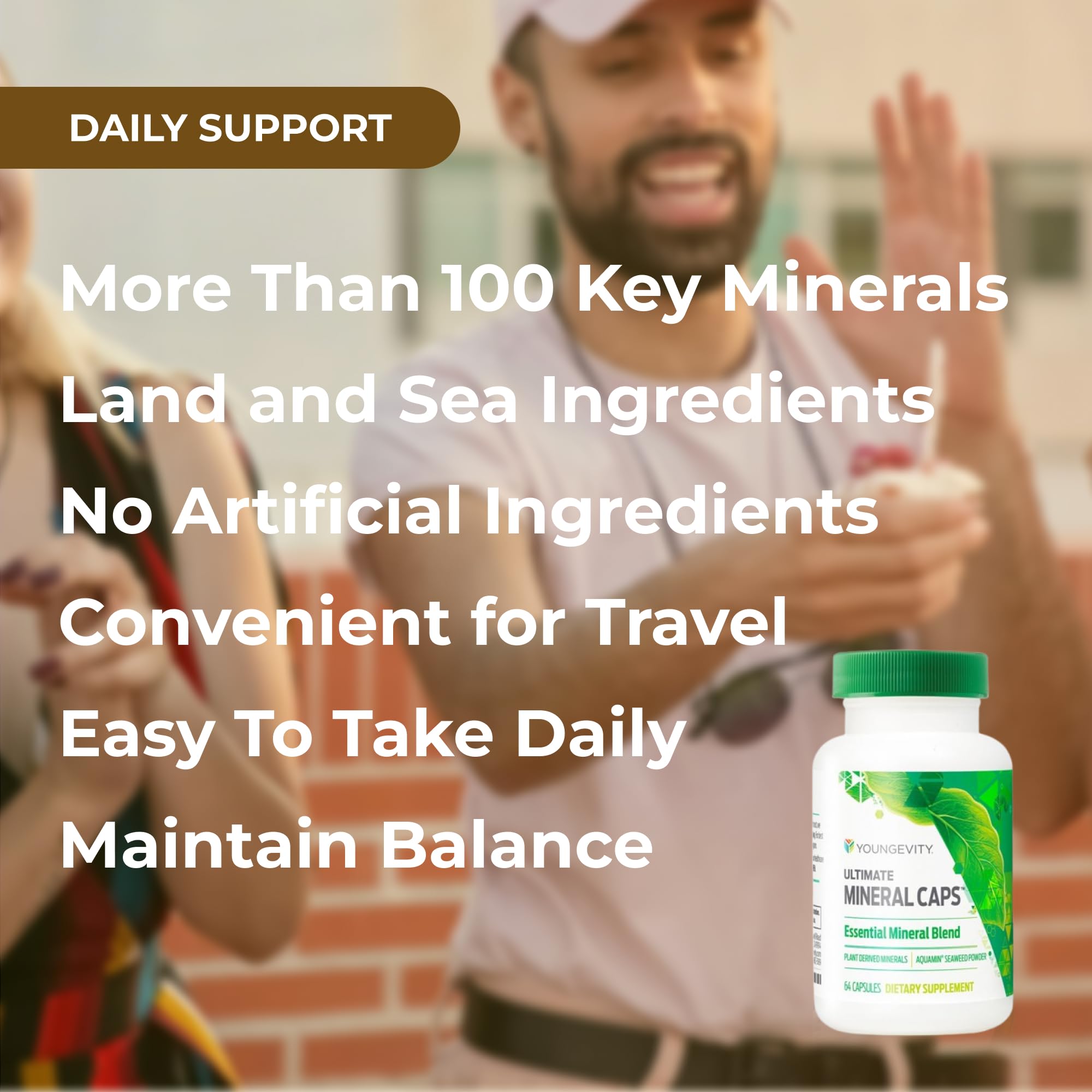 Youngevity Ultimate Mineral Caps ingredients close-up illustrating bio-available minerals