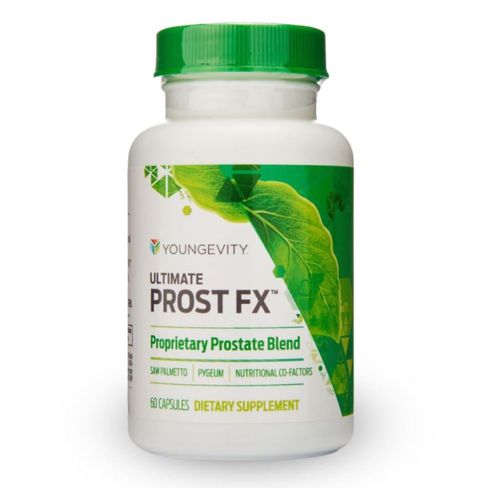 Youngevity Ultimate Prost FX bottle with capsules designed for potential prostate support.