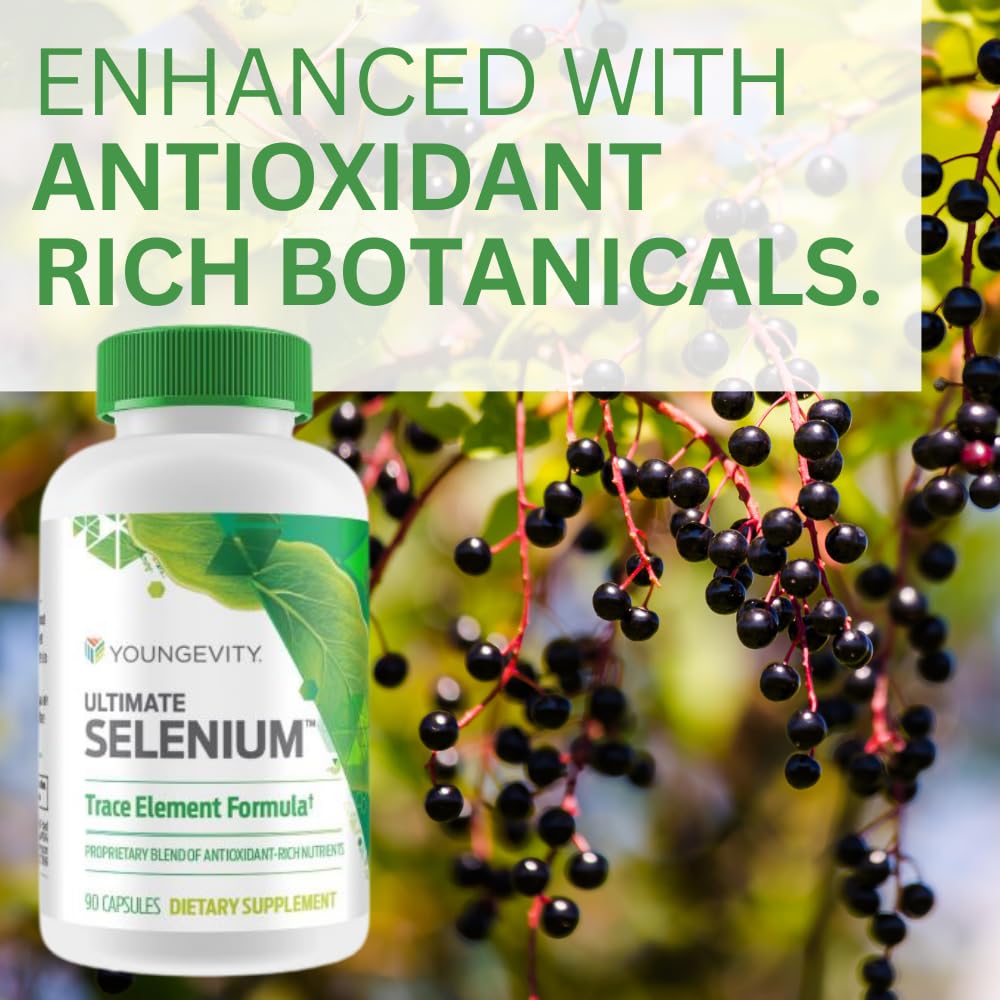 Youngevity Ultimate Selenium + Cofactors packaging with ingredients list for informed choices.
