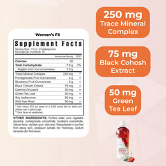 Youngevity Women's FX label showcasing all essential vitamins