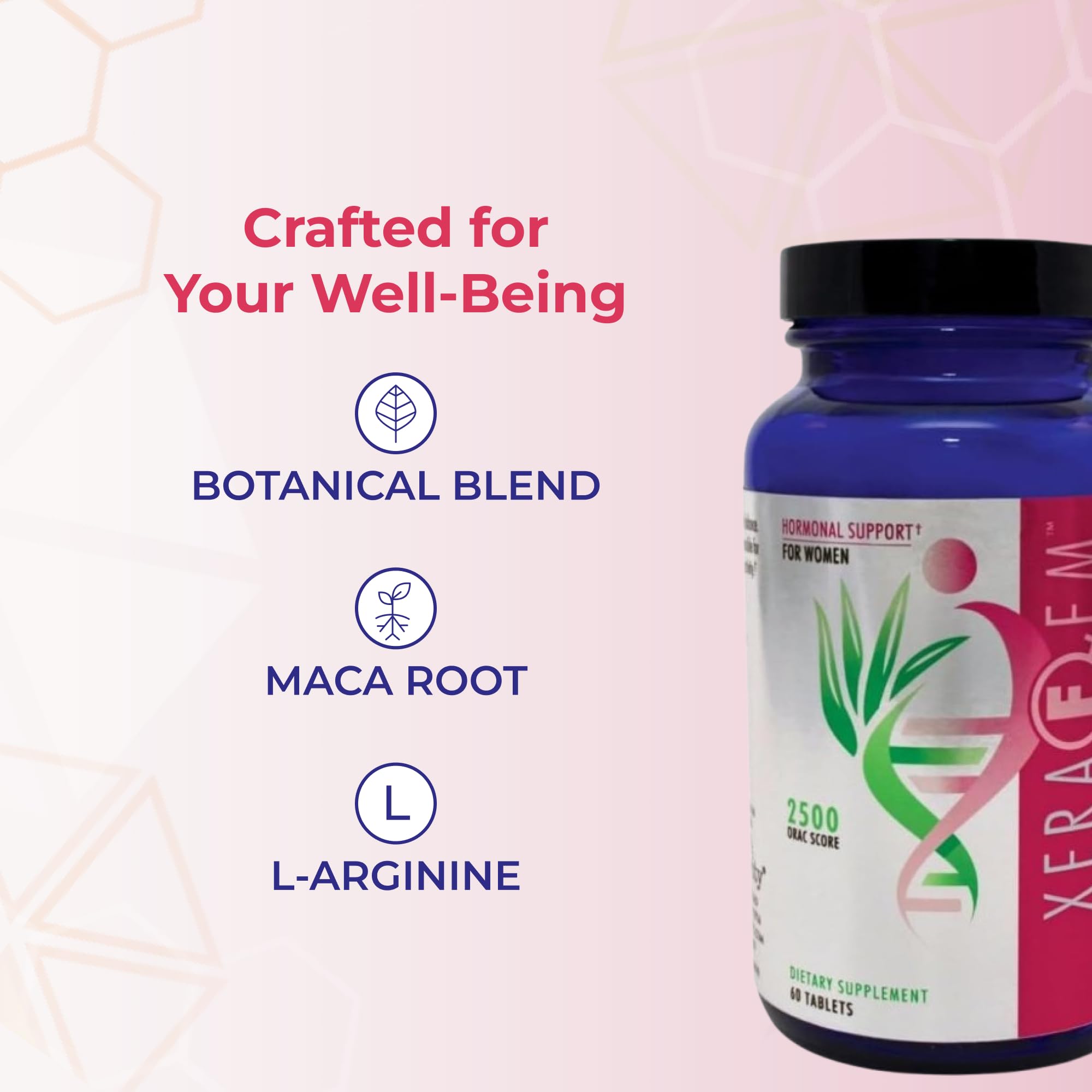 Youngevity XeraFem ingredients panel featuring maca and antioxidants