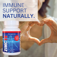 Youngevity Zinc Fx blend with elderberry and astragalus showcased for natural support.