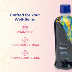 Dragonfruit visual accompanies ZRadical, suggesting flavor and antioxidant-rich cofactor blend.