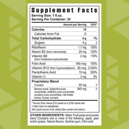Product label highlights cofactors like Vitamin C and B vitamins.