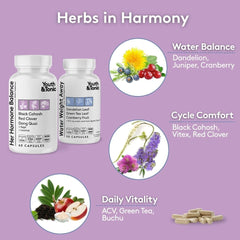 Youth & Tonic Duo Pack front view, two-product kit for hormonal balance and fluid comfort.