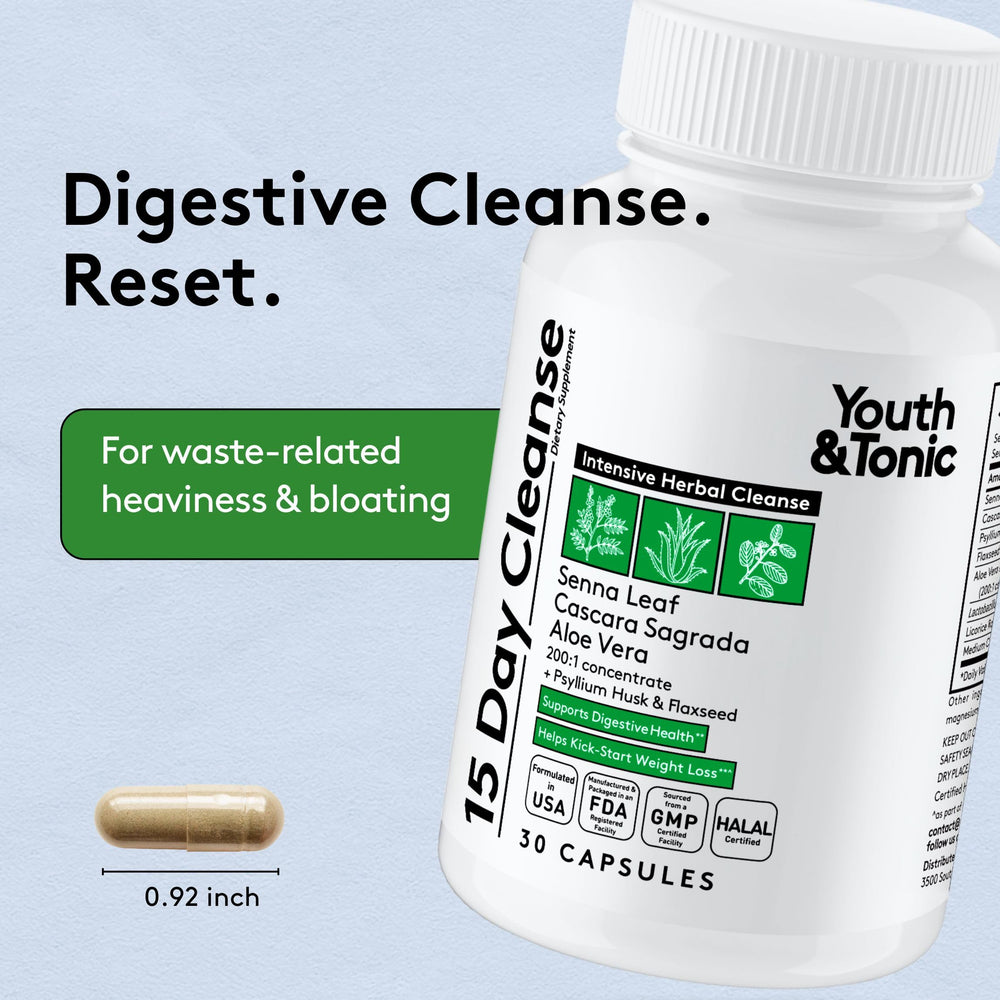 Capsules close-up of Youth & Tonic 3X herbal blend