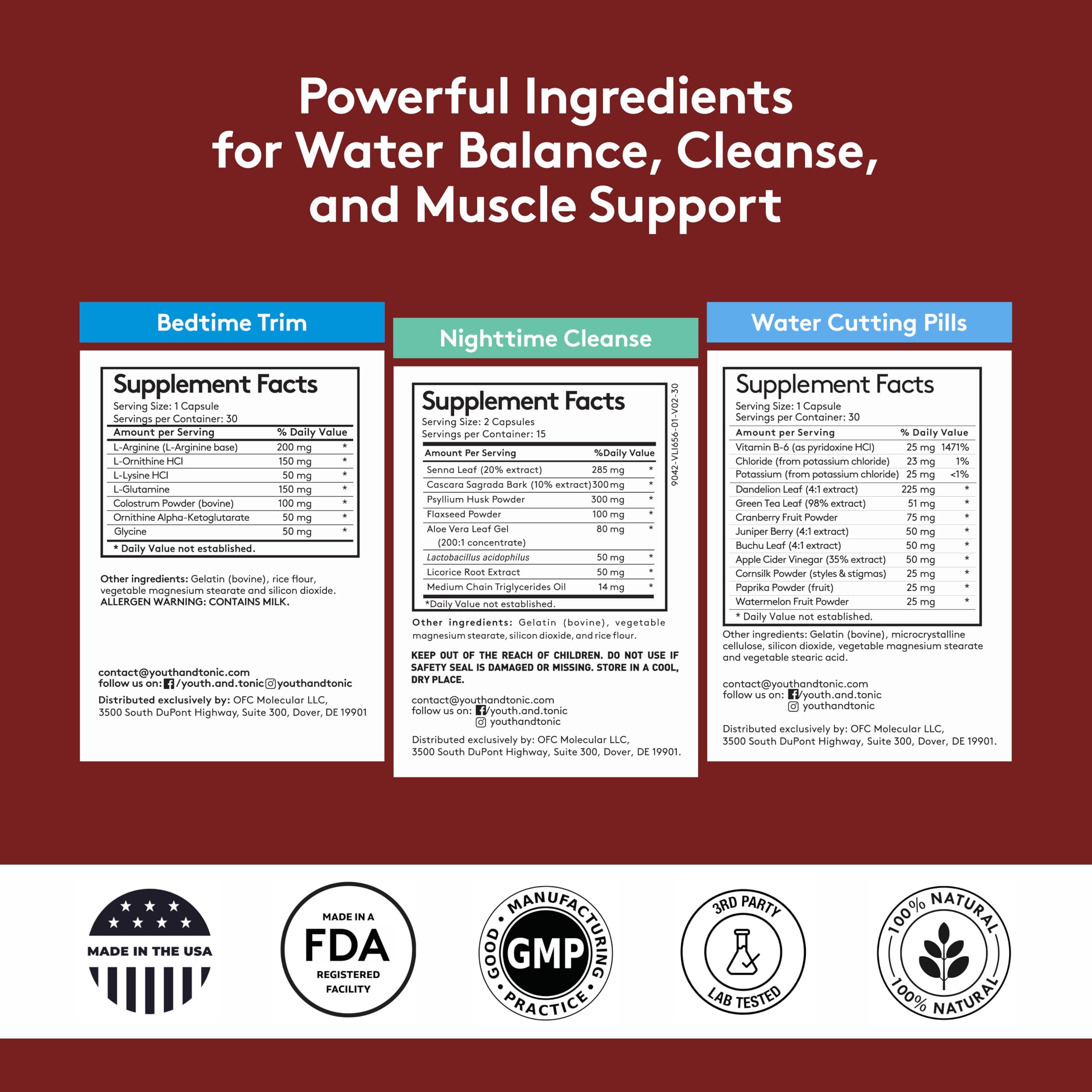 Youth & Tonic metabolism support pills for energy and balance