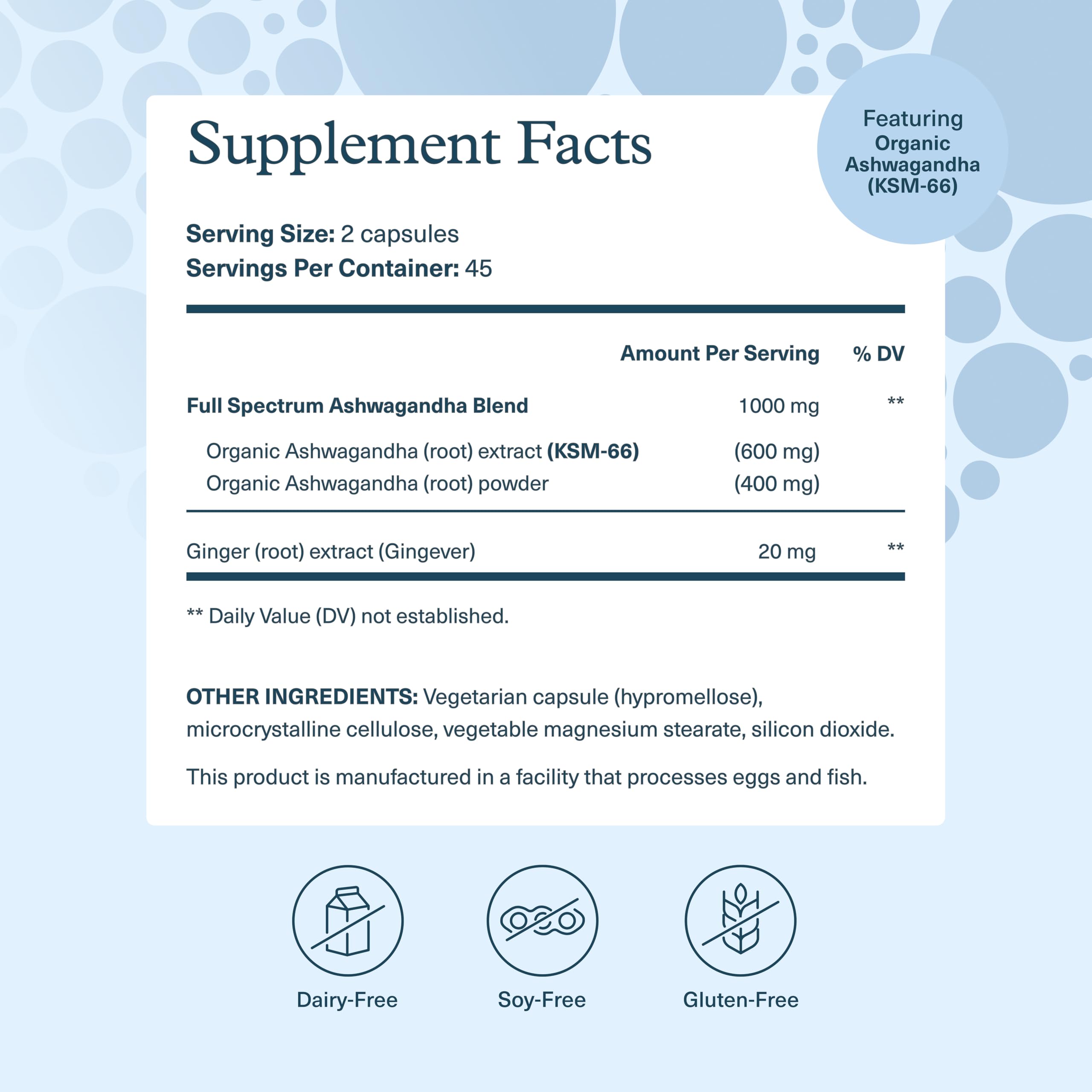 Close-up of Youtheory Ashwagandha capsules highlighting convenient daily use.
