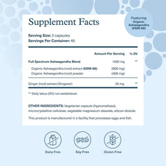 Close-up of Youtheory Ashwagandha capsules highlighting convenient daily use.