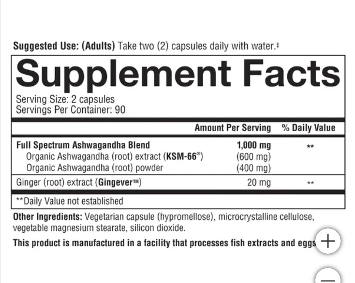 Product shot of Youtheory Ashwagandha supplement in a lifestyle setting