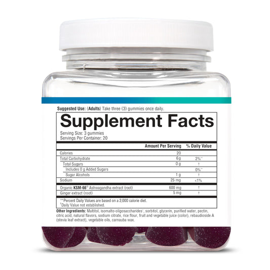 Close-up of organic KSM-66 and ginger extract used in the formula