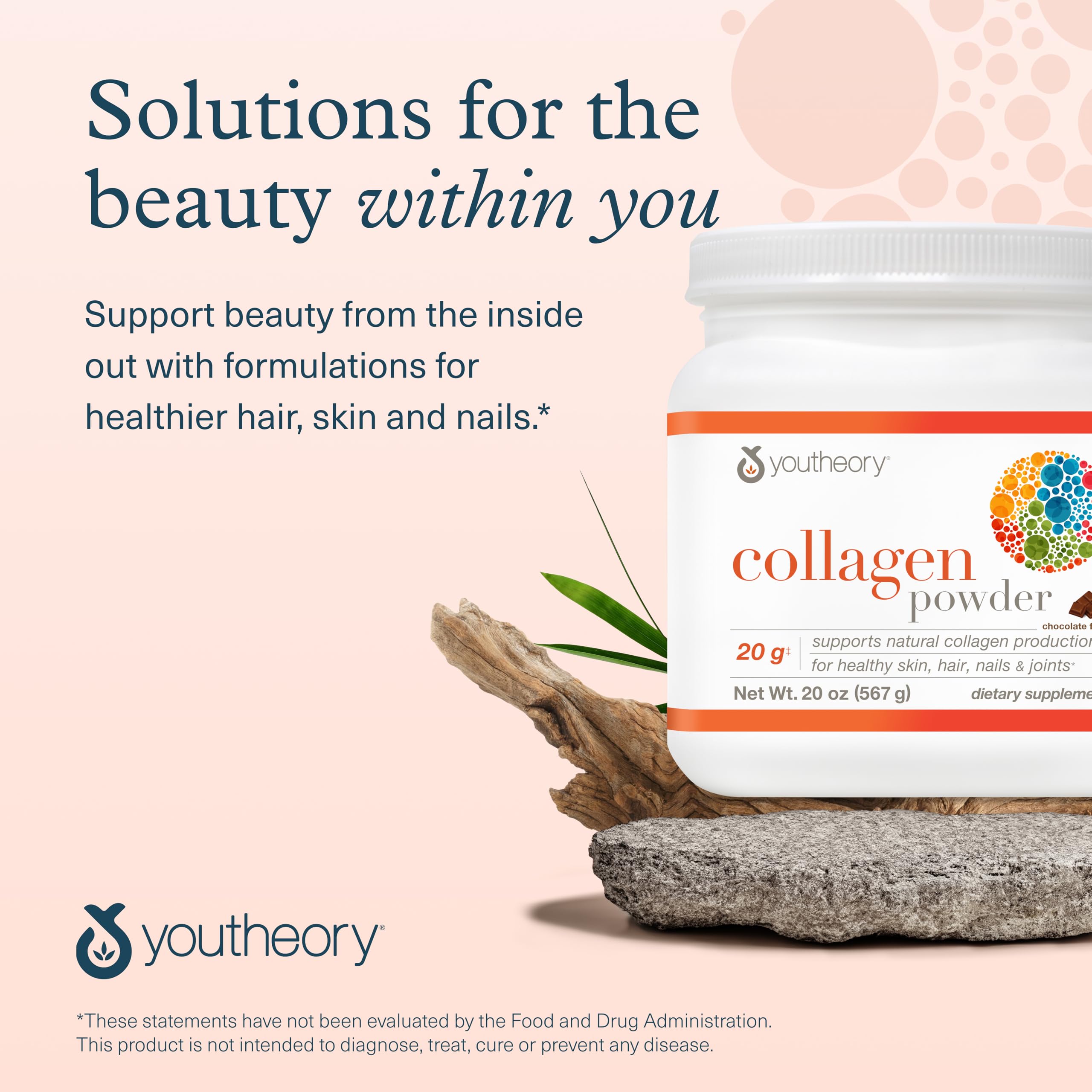 Packaging and suggested use of Youtheory collagen powder in kitchen