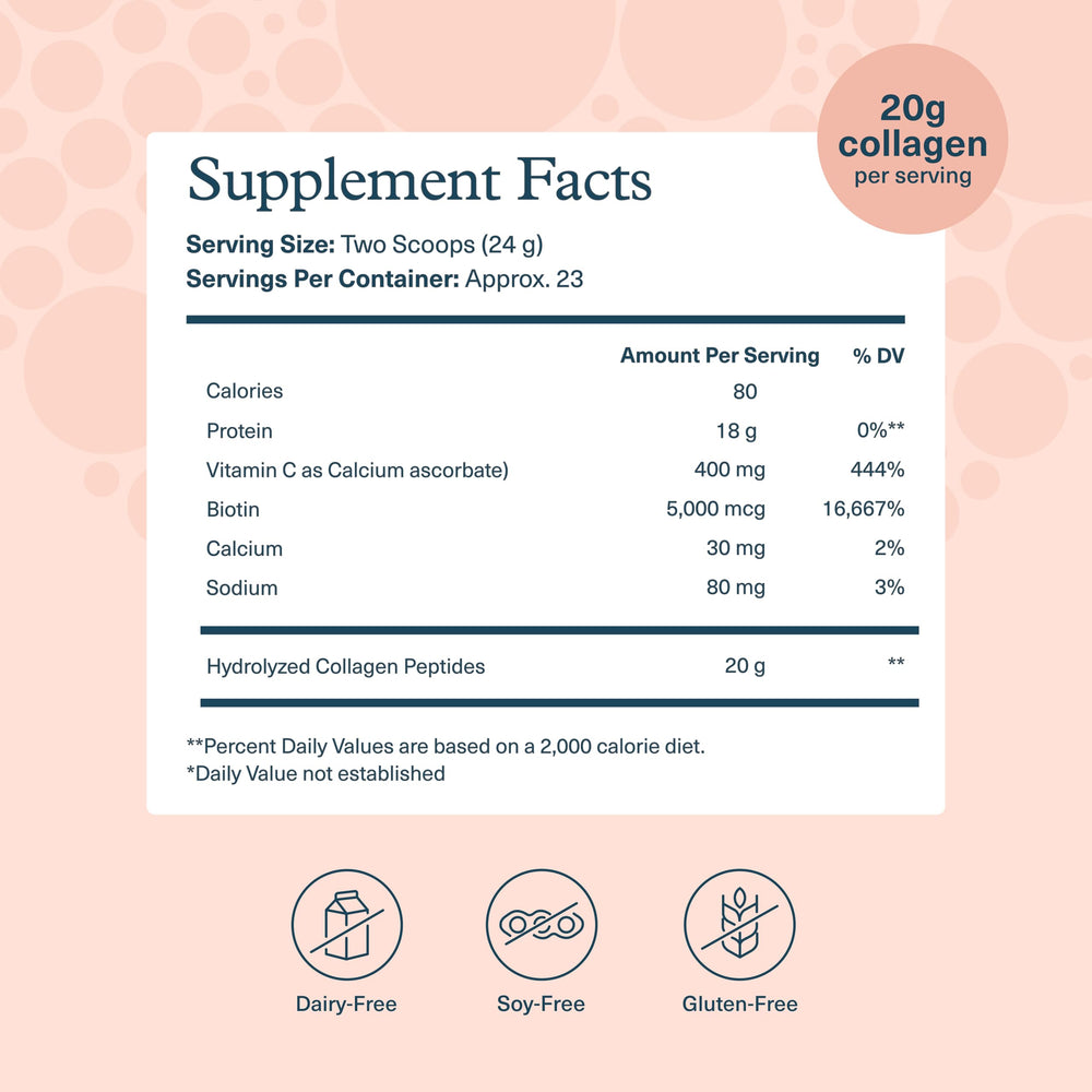Youtheory collagen powder scoop enables easy, consistent daily servings