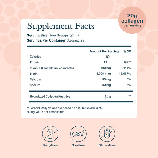Youtheory collagen powder scoop enables easy, consistent daily servings