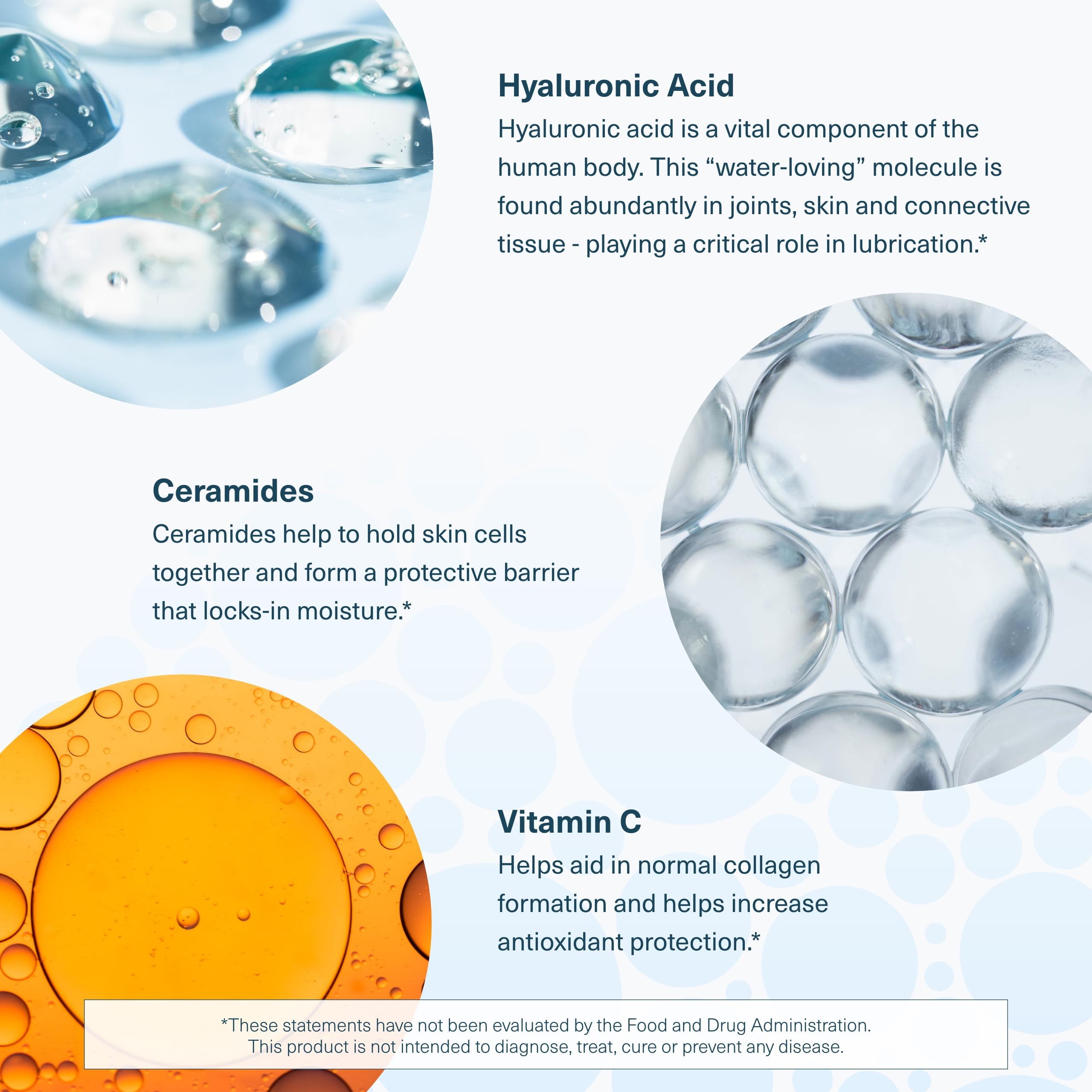 Youtheory Hyaluronic Plus vitamin C image hints at antioxidant protection for skin.