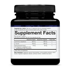Youtheory Liposomal Glutathione with Resveratrol capsules pack for easy daily supplementation