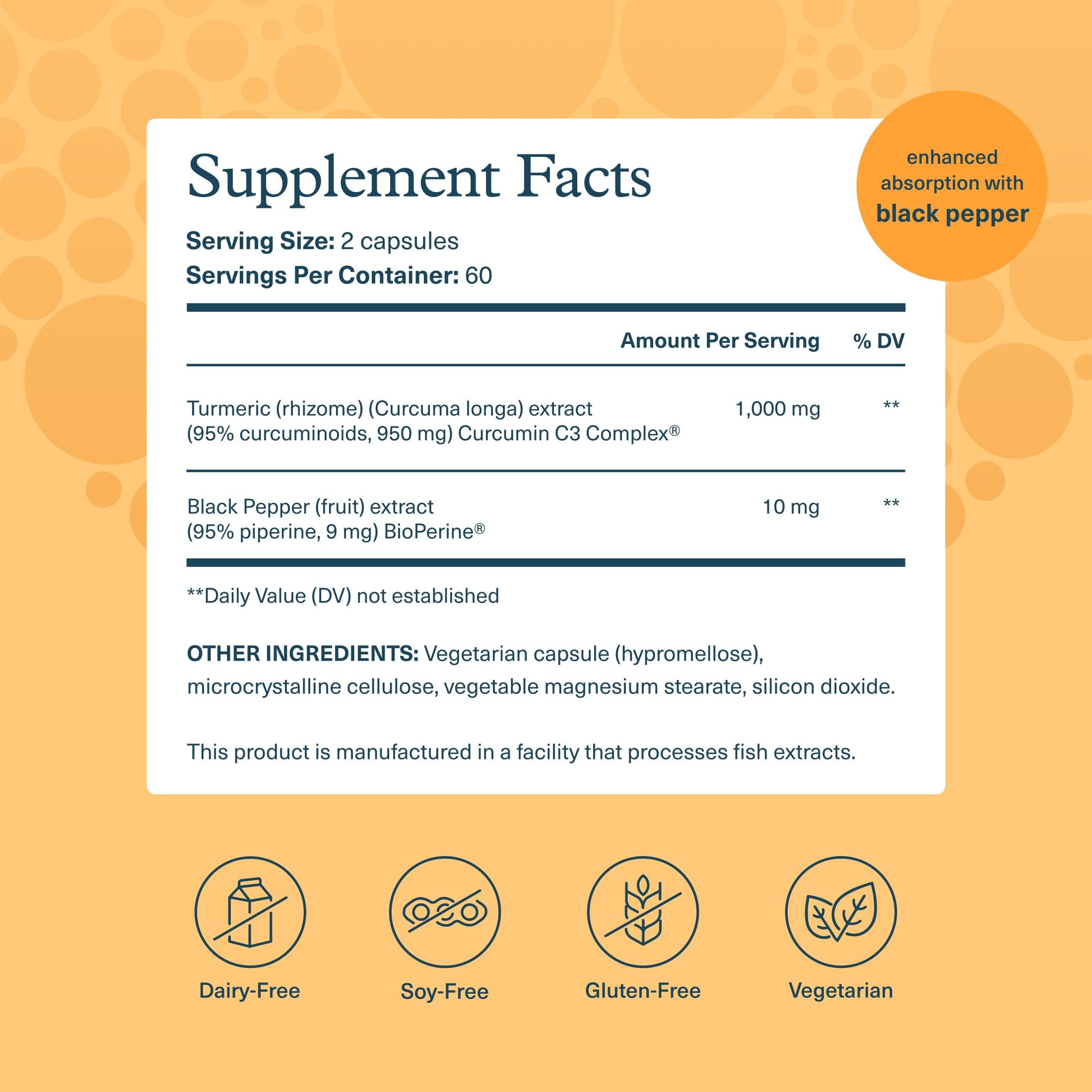 Closeup of Youtheory turmeric capsules ready for use.