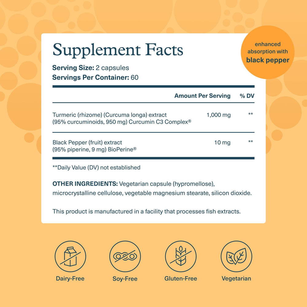 Closeup of Youtheory turmeric capsules ready for use.