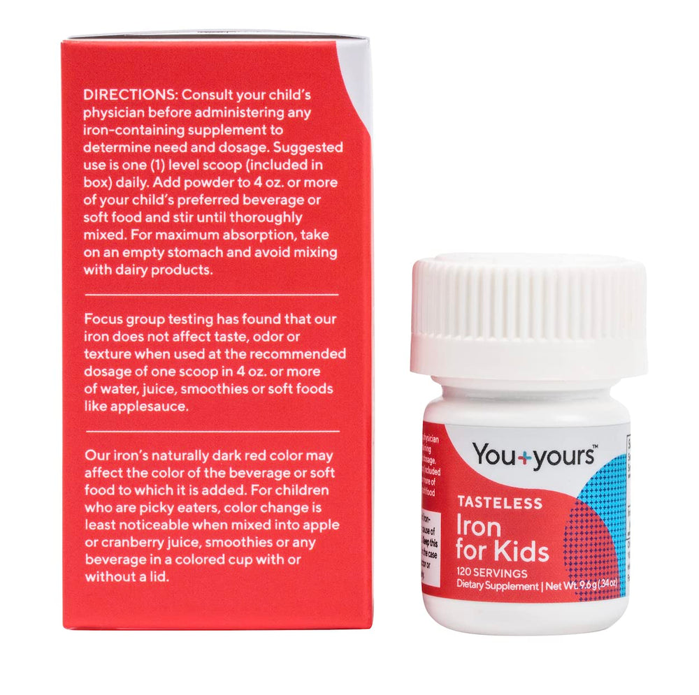 youyours kids iron powder tasteless blends into drinks without changing taste or texture