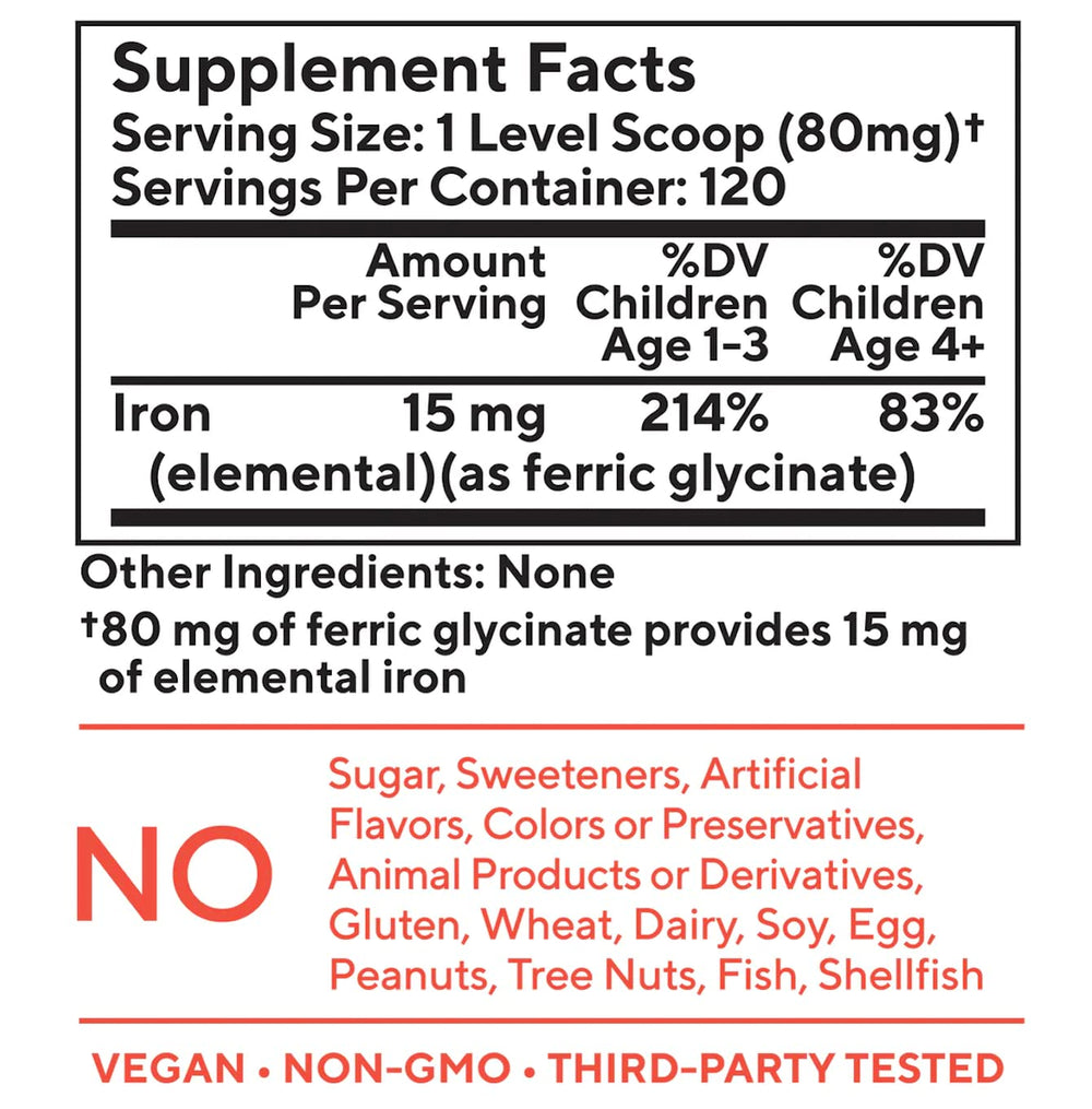 youyours tasteless iron kids food mix blends into soft foods without altering flavor