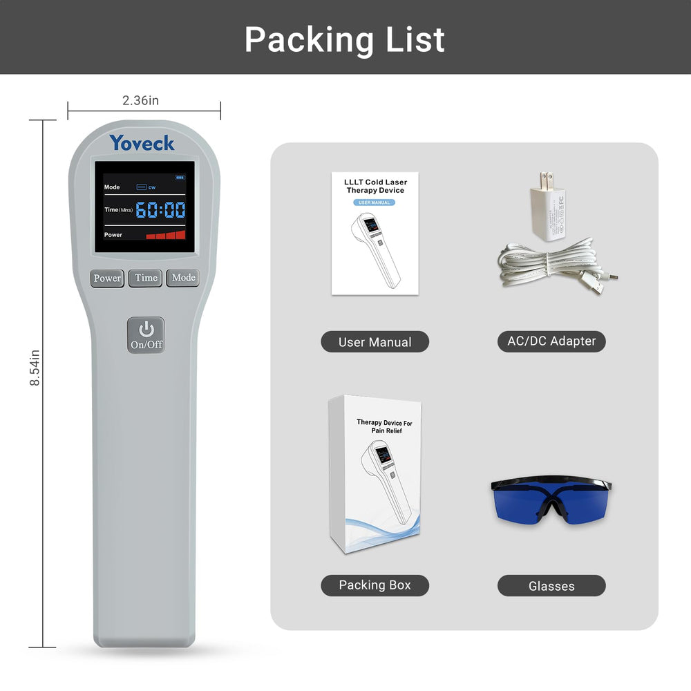 Yoveck eye protection glasses included for safe use