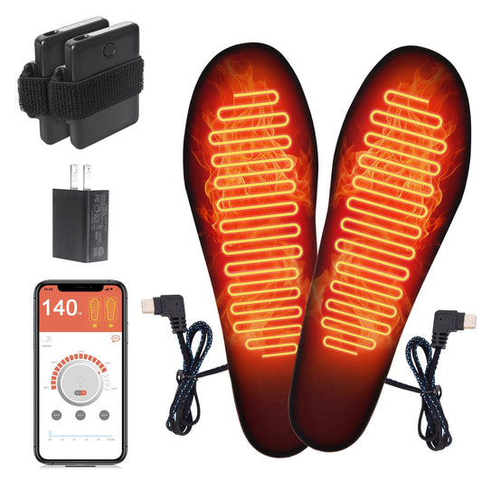 YPJIAJV heated insole front view for all-day warmth during cold commutes.