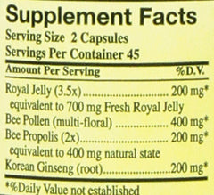 YS Eco Bee Farms propolis capsule close-up highlighting ingredient richness