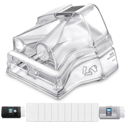 YSSKTC replacement water chamber for AirSense 10 and AirCurve 10 with secure fit for reliable humidification.