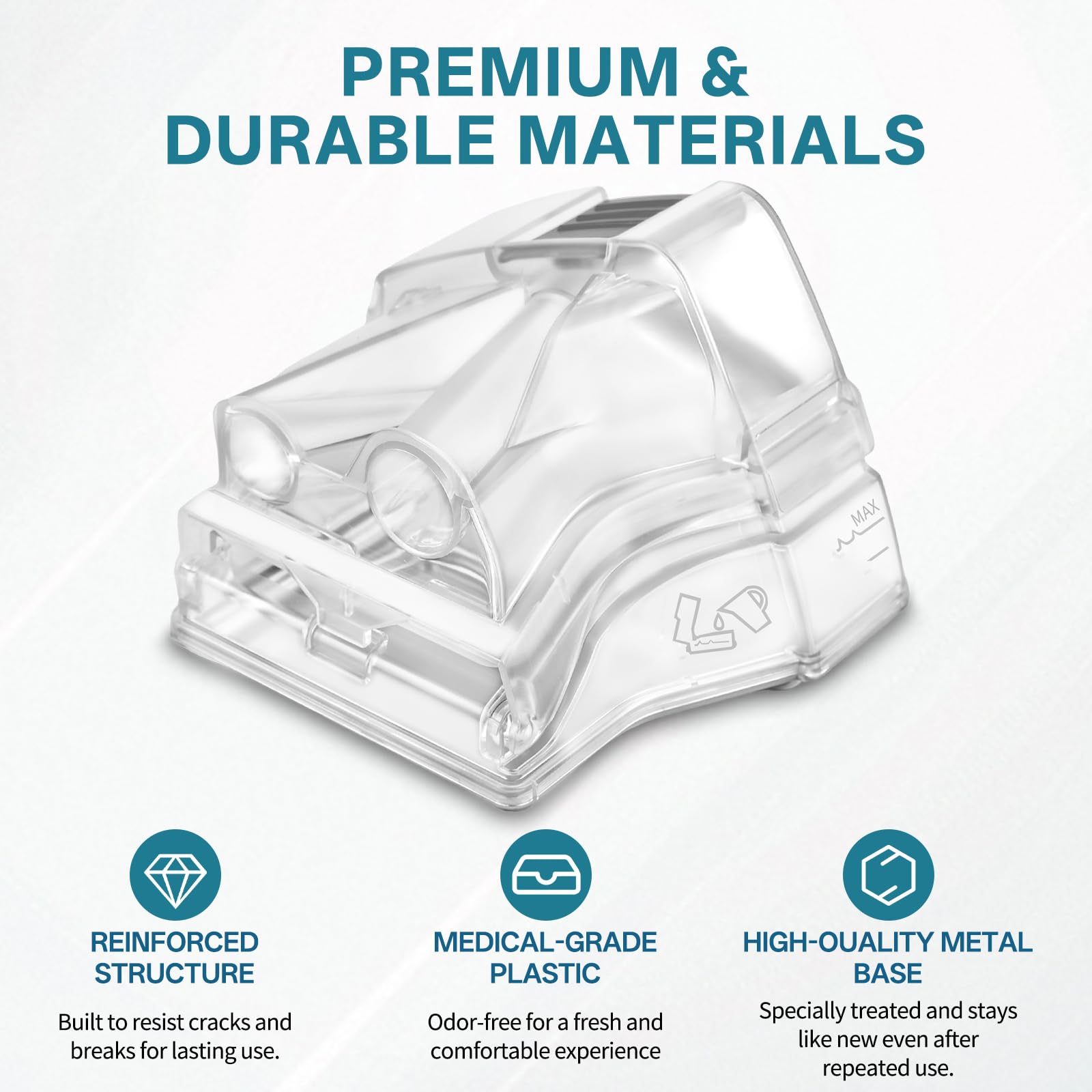 Durable, leak-resistant water chamber supports reliable nightly therapy.