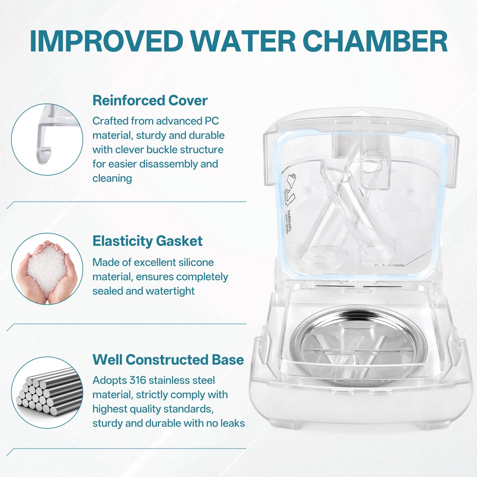 Wide-fill opening enabling spill-free refilling for daily use