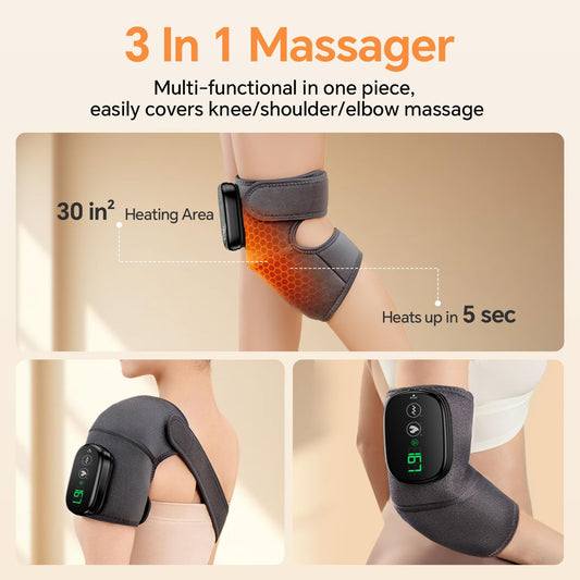 YUHUO knee massager with 3D curve hugs joints for targeted relief