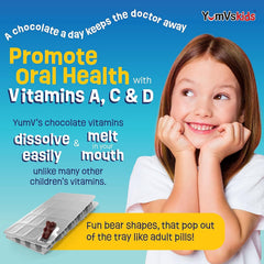 YUM-V'S bears nutrition label highlights 16 vitamins and minerals